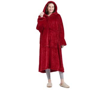 BOBOR Sweatshirt Blanket, Oversized Wearable Hoodie Fleece Blanket  Large NWT